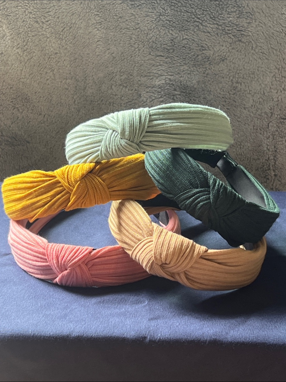 Women's Knot Headband - Mint, Mustard, Forest Green, Blush, Tan NEW
